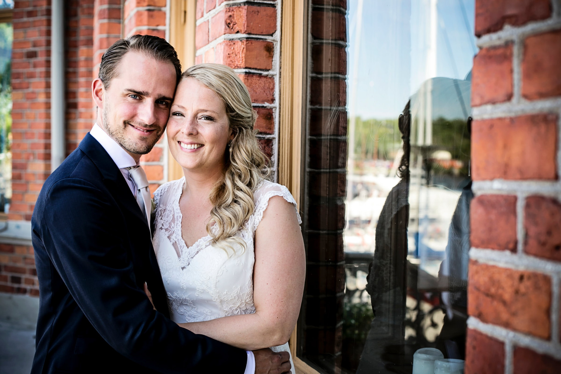Malin och Staffan, bröllopsporträtt på Skeppsholmen 8