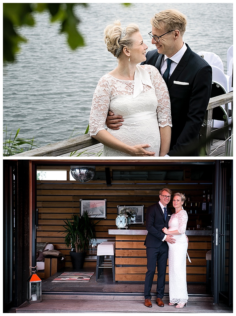Elegant bröllopsporträtt fotograferat i naturligt ljus