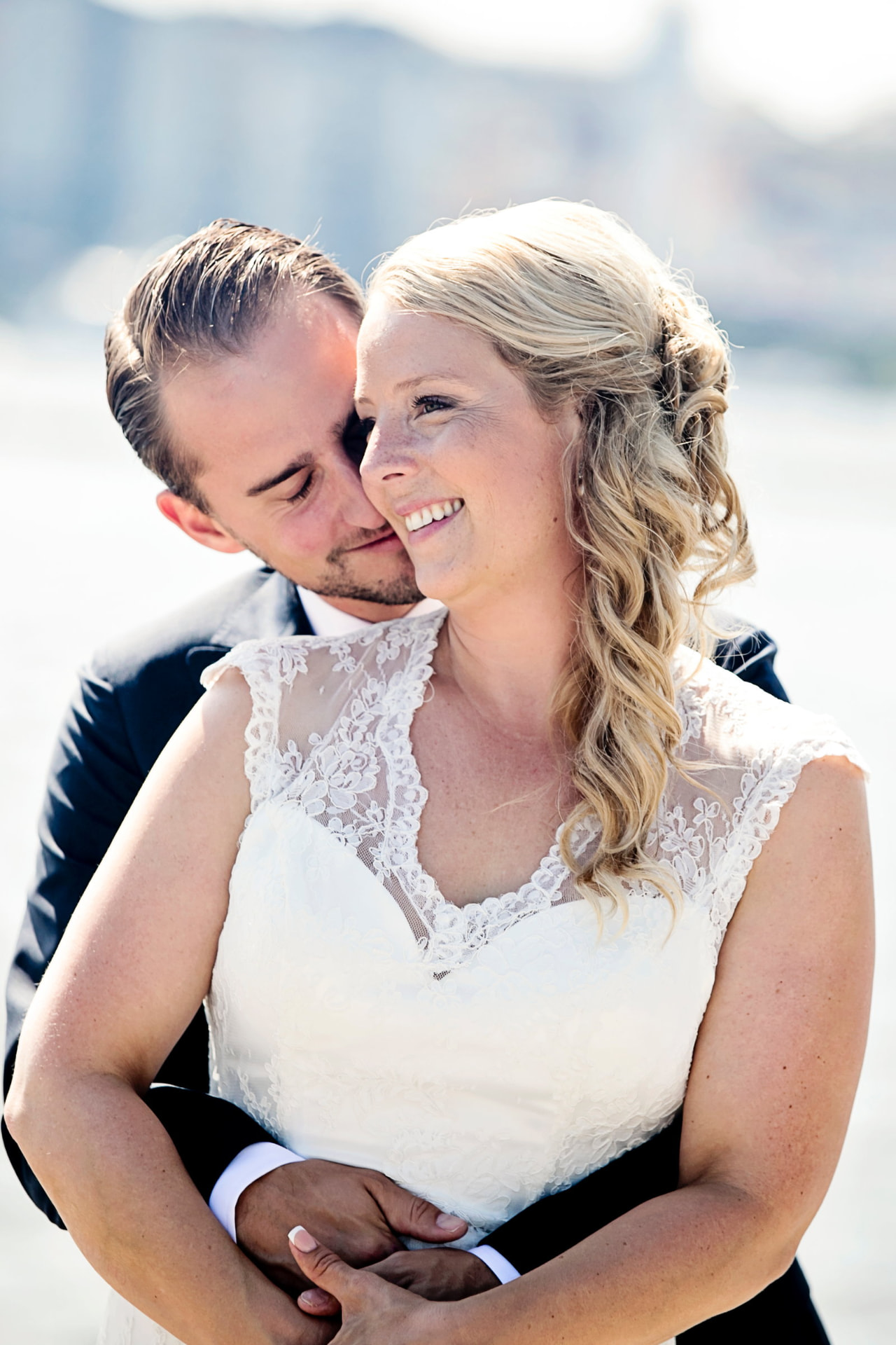 Malin och Staffan, bröllopsporträtt på Skeppsholmen 11