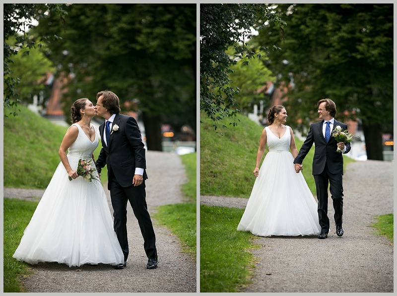 Elegant bröllopsporträtt fotograferat i naturligt ljus